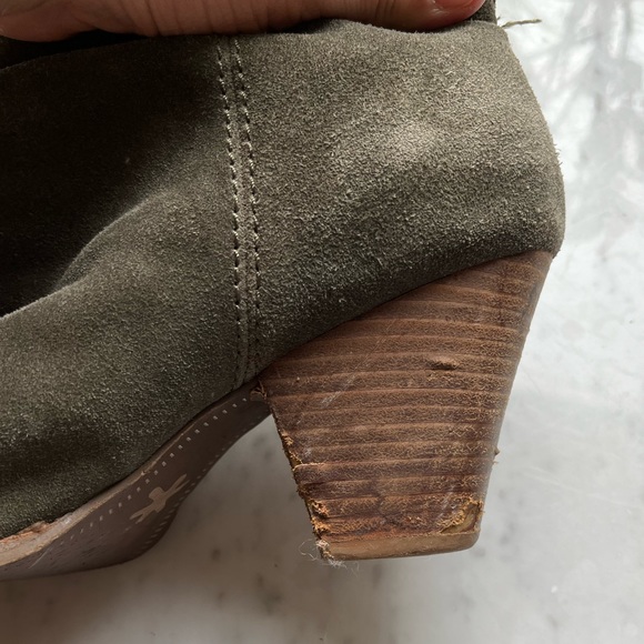 Splendid Olive Green Rouched Suede Booties - Picture 13 of 16